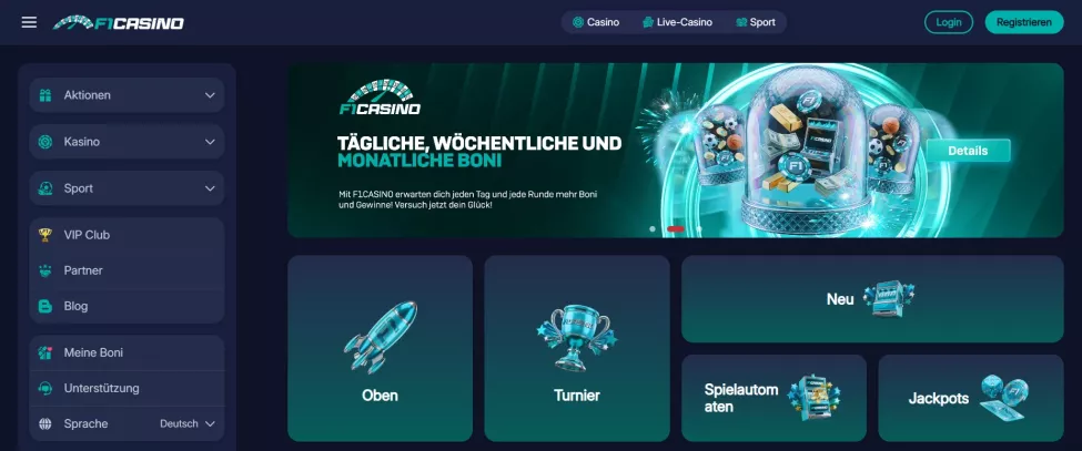 Bonusspiel Häufigkeit im Slot testen – F1 Casino Review für deutsche Spieler